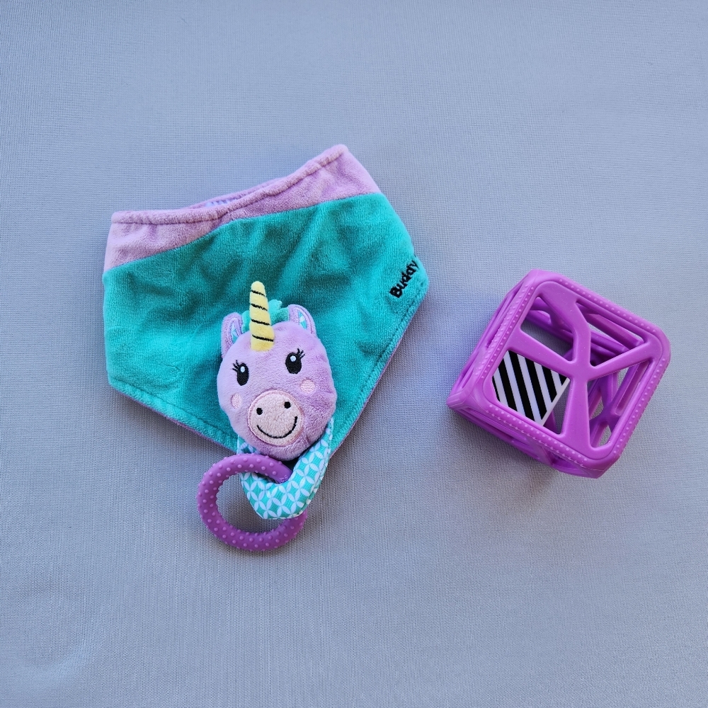 Malarkey kids teether set in purple